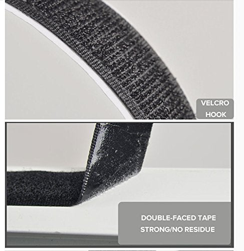 DOOREASY Magnetic Screen Fastener Hook Strip Rolls-Nylon Made-Heavy Duty Magnetic Screen Doors/Mesh Curtain Accessory for Screen Door Installation (22ft x 0.98in  Black  ONLY Hook Strip) - Image 2